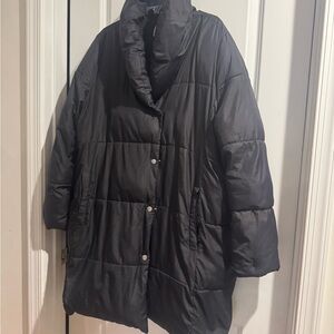 Women’s LOFT Black Puffer Coat Size L